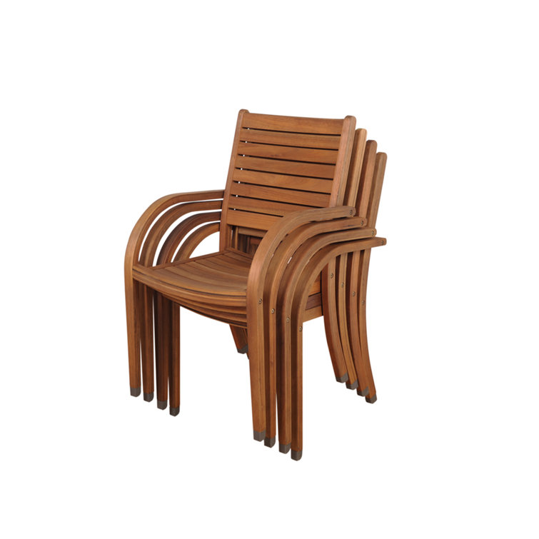 Stackable wooden garden chairs hot sale